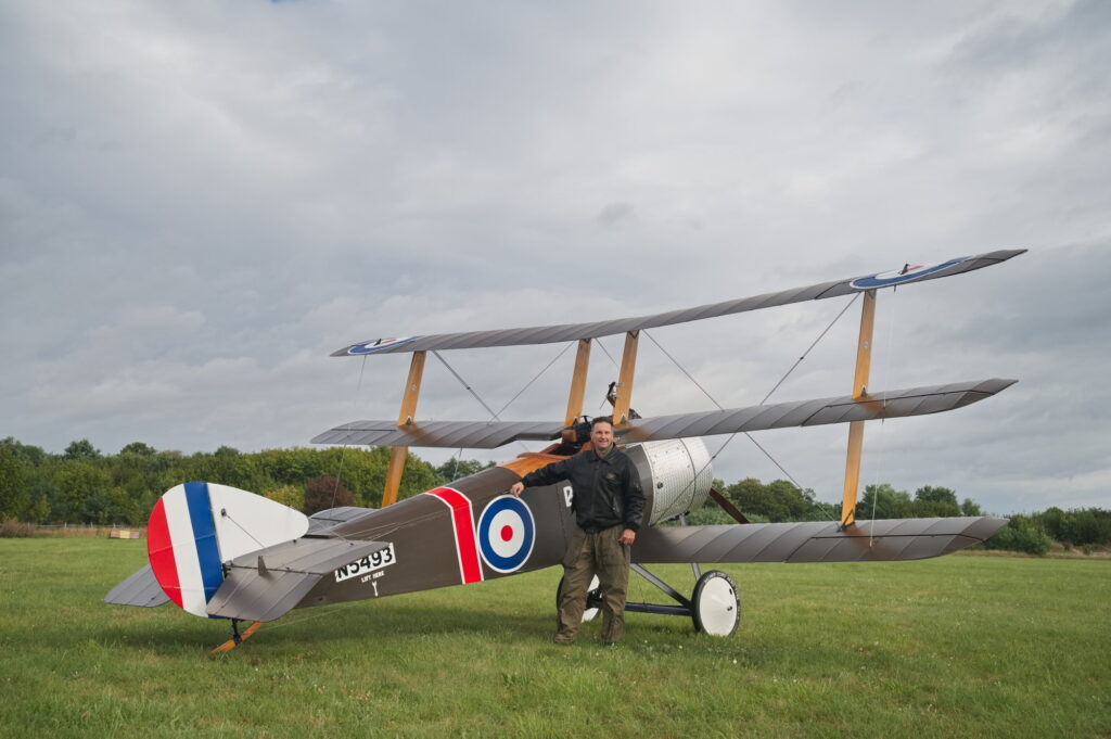 Po třech letech stavby a zkušebním letu křtíme trojplošník Sopwith Triplane